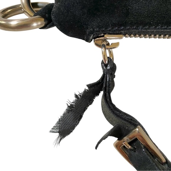 AUTHENTIC PRADA BLACK SUEDE SCAMOSCIATO SHOULDER BAG - Picture 14 of 14